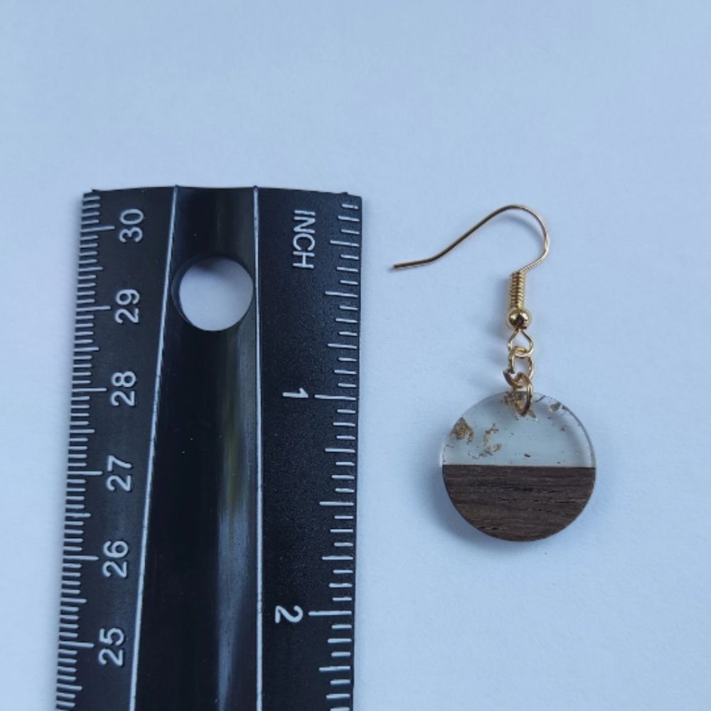 Resin and Wood Earrings - Picture 7 of 7